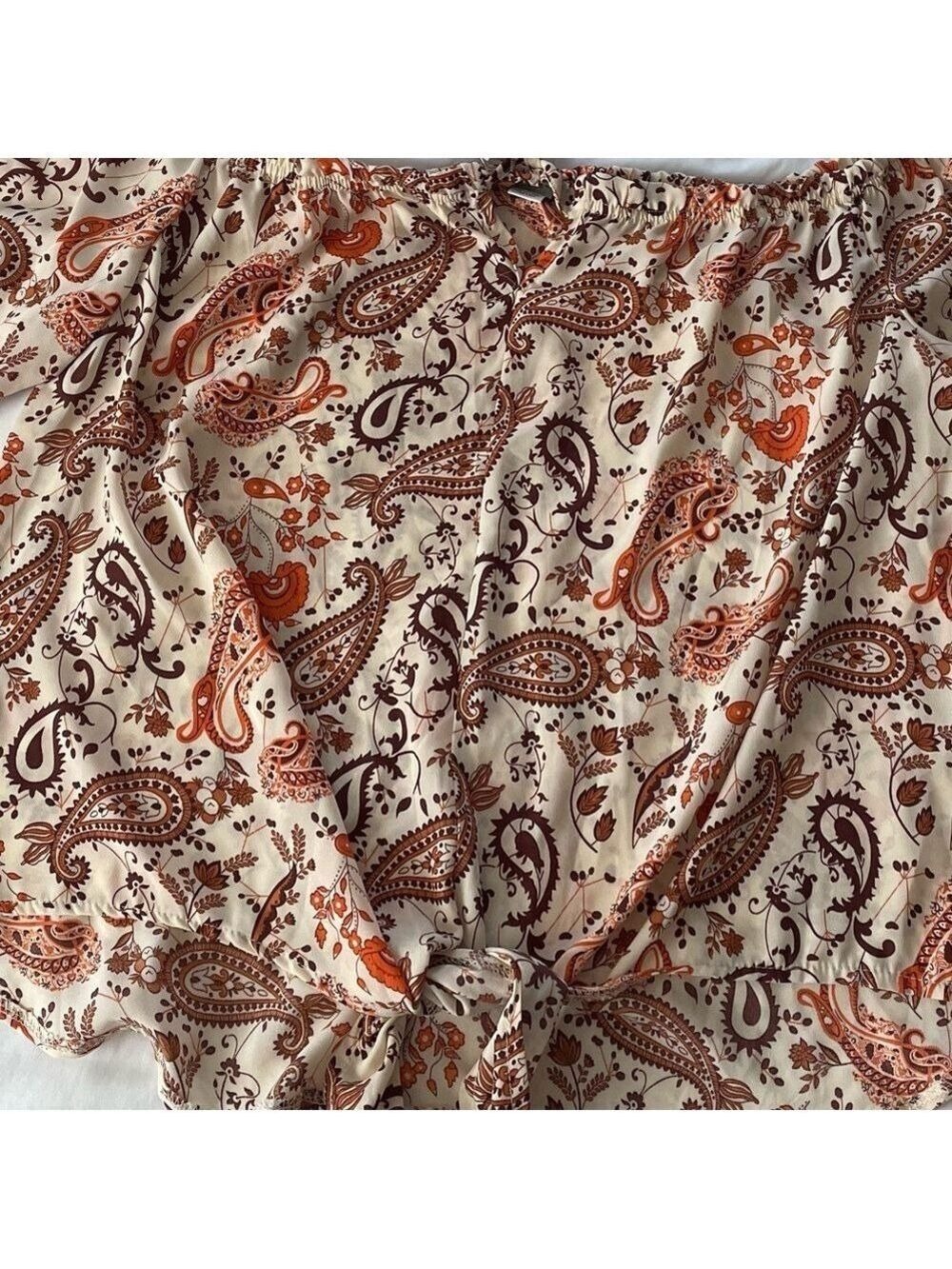 Paisley Off Shoulder Top - Picture 7 of 10